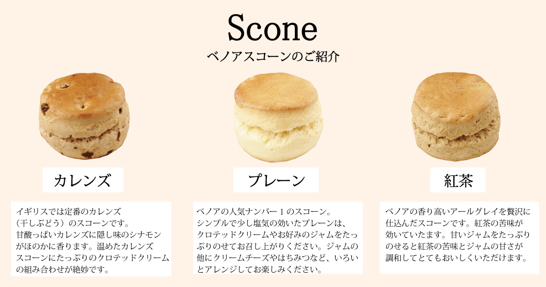 スコーン3種