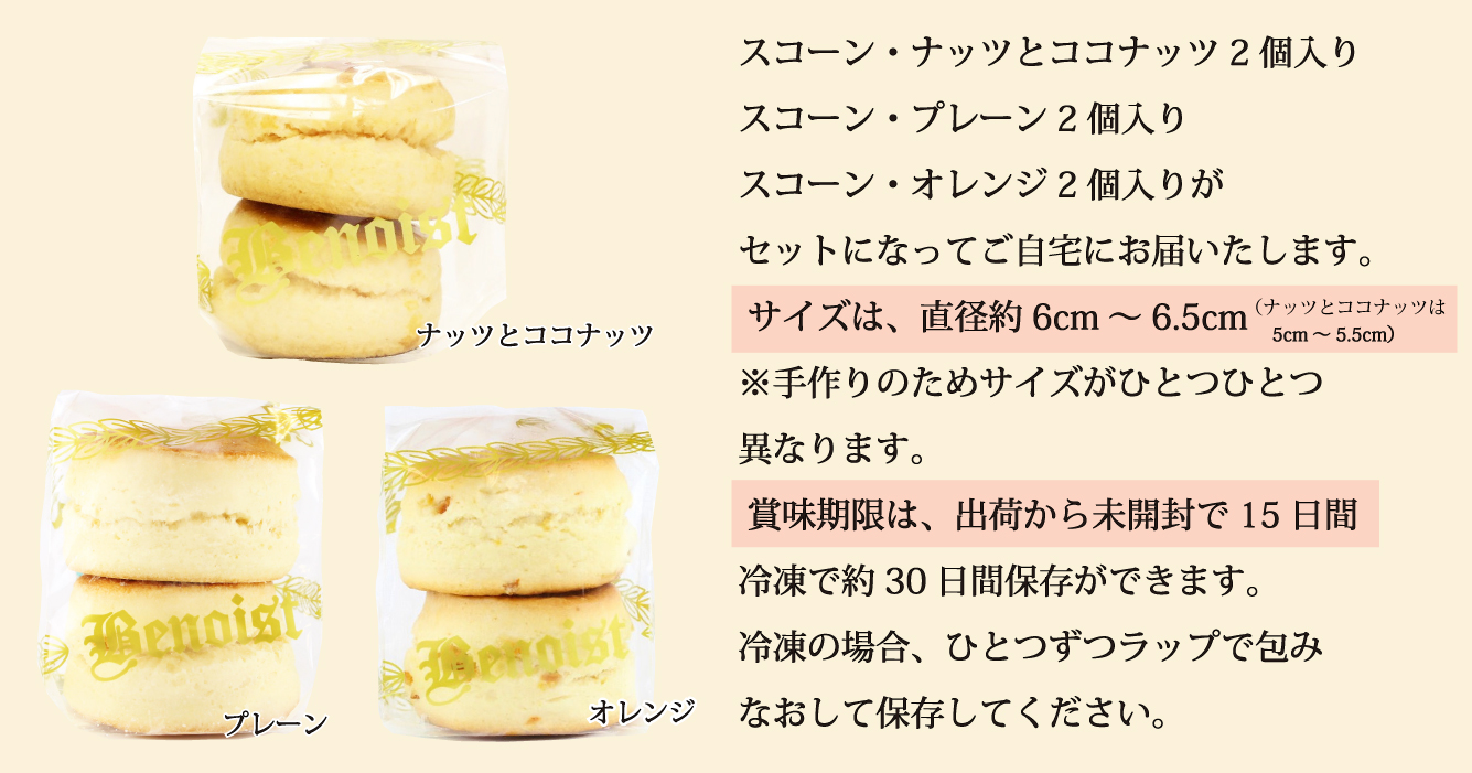 6月6個スコーンセット袋